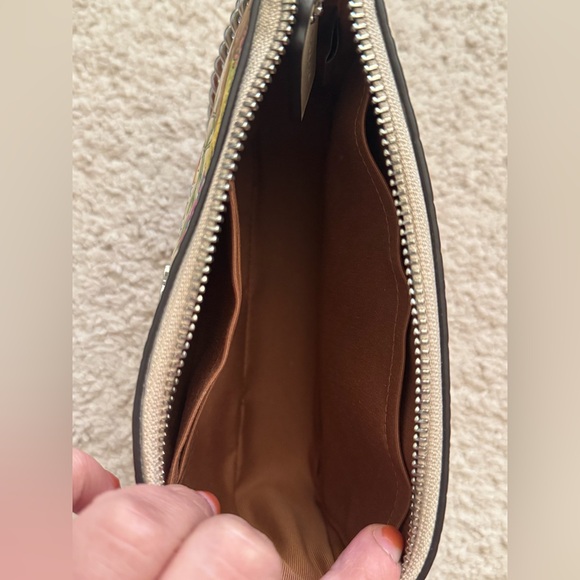 Coach Leather Floral Print Women's Mini Bag w/ extra chain crossbody strap - Picture 2 of 4